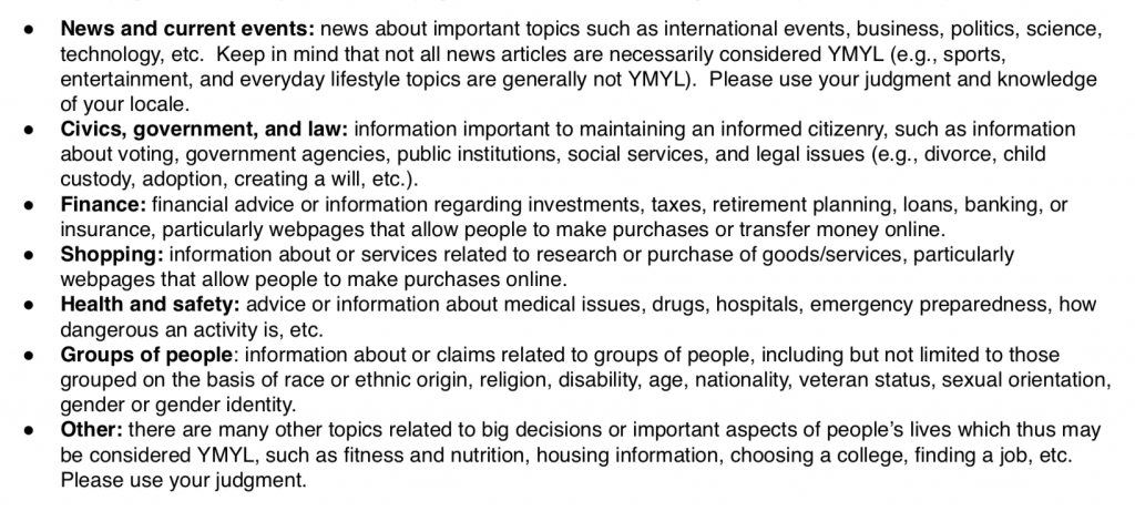 YMYL-Google-Search-Guidelines